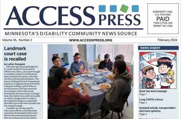 Cover of the Access Press February 2024 edition.